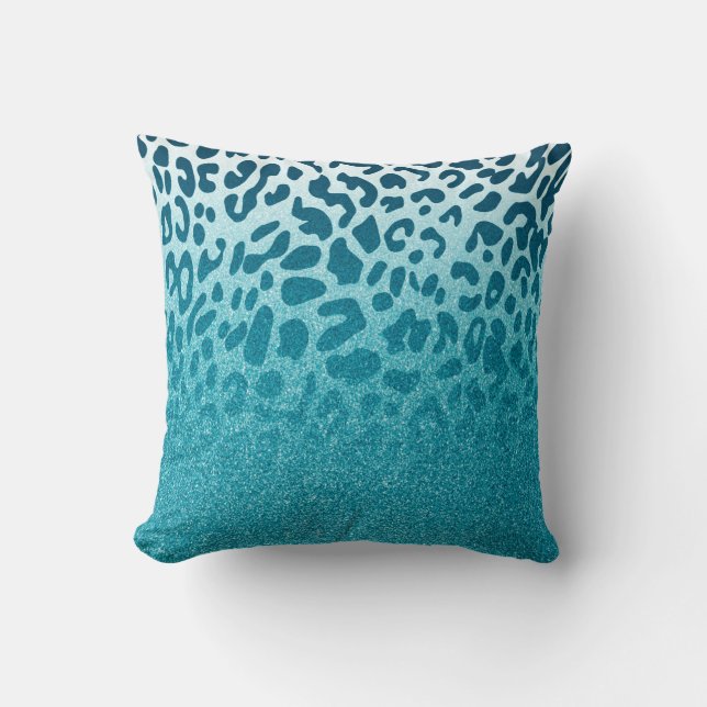 Glitter Leopard Kudde (Framsida)