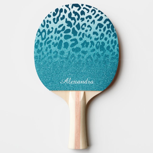 Glitter Leopard Pingisracket (Baksidan)
