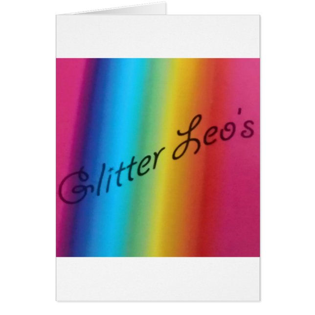 Glitter Leo's Hälsningskort (Framsidan)