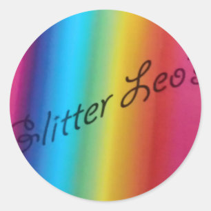 Glitter Leo's Runt Klistermärke