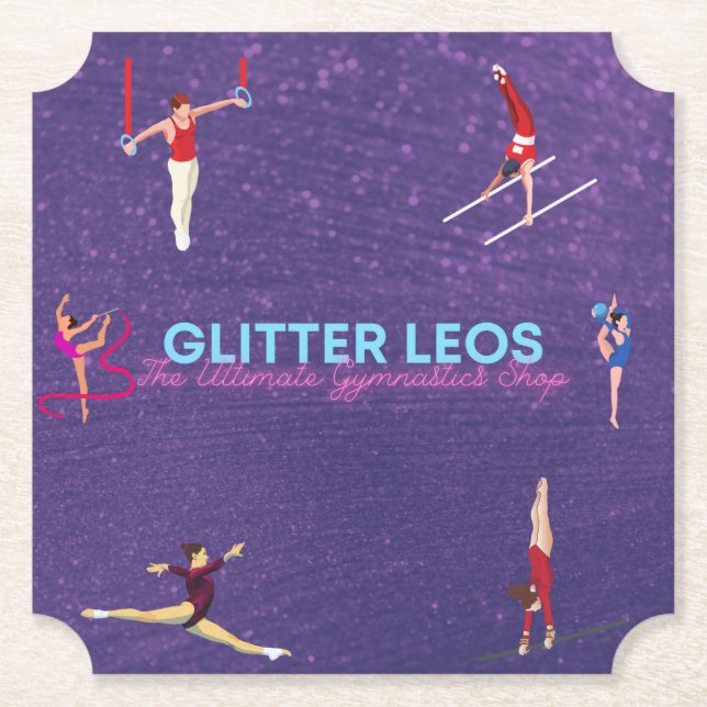 Glitter Leo's - Ultimate Gymnastics Shop Underlägg Papper (Framsida)