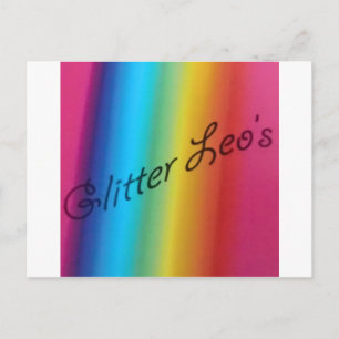 Glitter Leo's Vykort