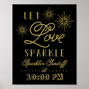 Glitter Let Kärlek Gnistra Sparkler - skicka av Poster