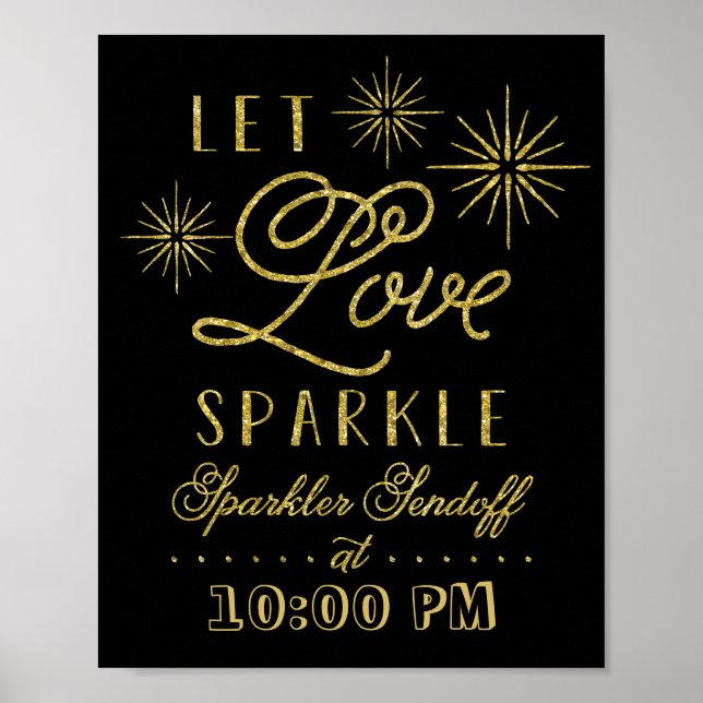 Glitter Let Kärlek Gnistra | Sparkler - skicka av Poster (Framsidan)