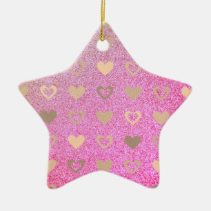 glitter/lila glitter julgransprydnad keramik