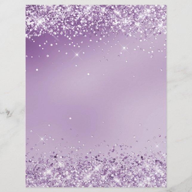 Glitter lila lavender reklamblad (Framsidan)