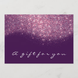 Glitter Lila Rosa av gåvsintyg Sepia Guld