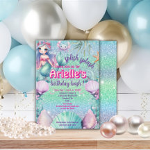 Glitter Lila Sjöjungfru födelsedag