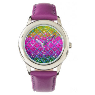 Glitter Lila Snakeskin Armbandsur