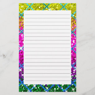 Glitter Lila Snakeskin Brevpapper