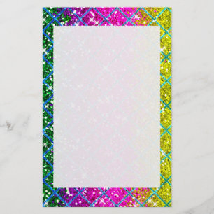 Glitter Lila Snakeskin Brevpapper