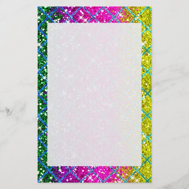 Glitter Lila Snakeskin Brevpapper (Framsida)