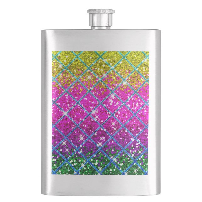 Glitter Lila Snakeskin Fickplunta (Framsidan)