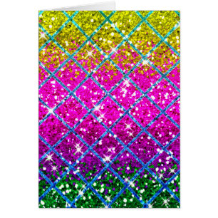 Glitter Lila Snakeskin Hälsningskort