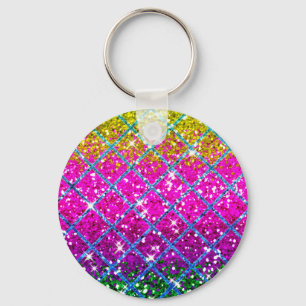 Glitter Lila Snakeskin Nyckelring