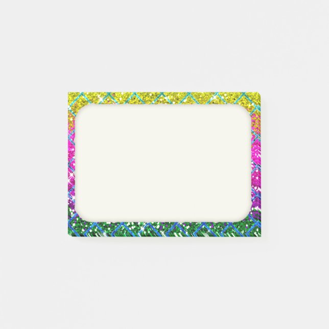 Glitter Lila Snakeskin Post-it Block (Framsida)