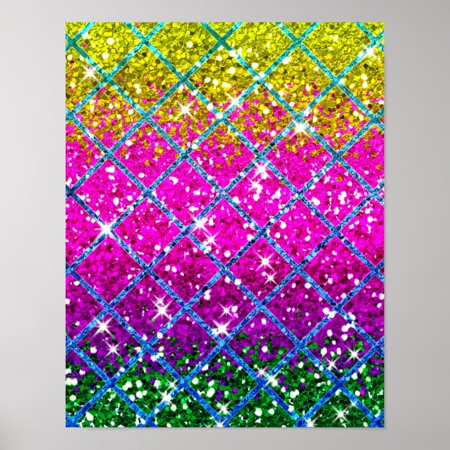 Glitter Lila Snakeskin Poster (Framsidan)