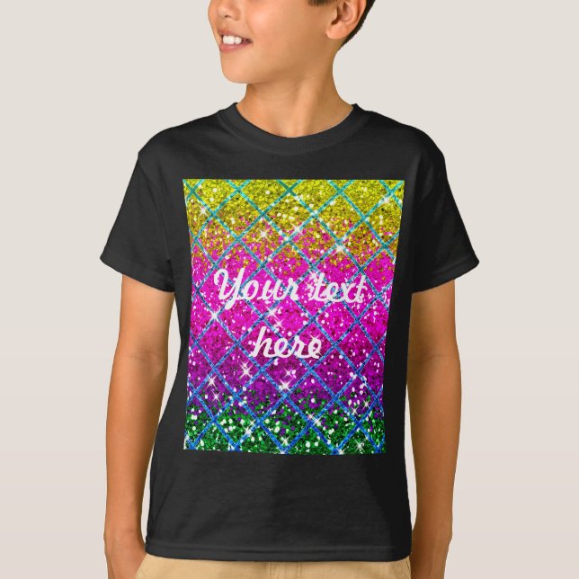 Glitter Lila Snakeskin Tee (Framsida)