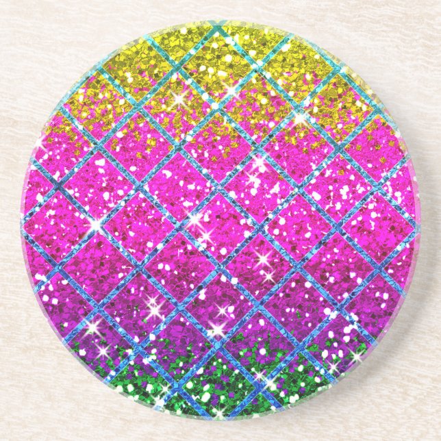 Glitter Lila Snakeskin Underlägg (Framsidan)