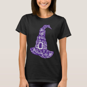 Glitter Lila Witch Magic Hat Halloween Costume W T Shirt