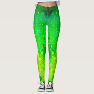 Glitter lime grön leggings