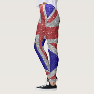 Glitter London Flagga of UK British Mode Snyggt Leggings