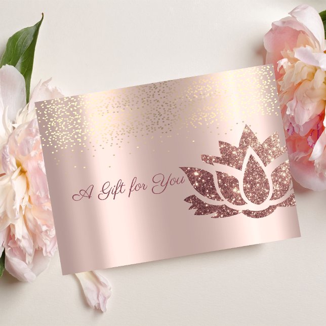 Glitter Lotus,Konfetti,Rose Gold Rabattkort (Skapare uppladdad)