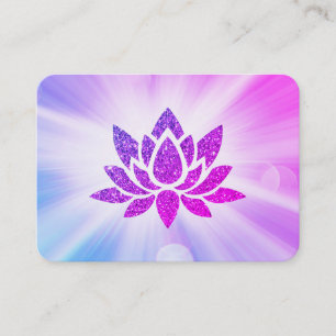 *~* Glitter Lotus Rays Reiki Healing Energy Visitkort
