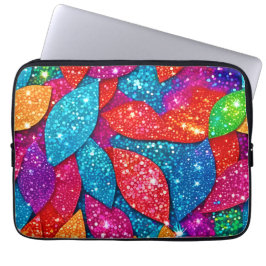 Glitter Löv Mönster Laptop Fodral
