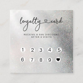 Glitter Loyalty 10 Nagel Lash-Affärskortet Fyrkantigt Visitkort