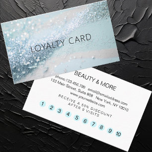 Glitter Loyalty 10 Nagel Lash Beauty Visitkort