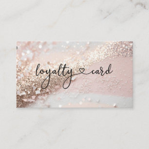 Glitter Loyalty Karta 5 Nagel Lash Beauty Visitkort