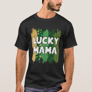 Glitter Lucky Mamma, Mamma Saint patrick's day, Ir T Shirt
