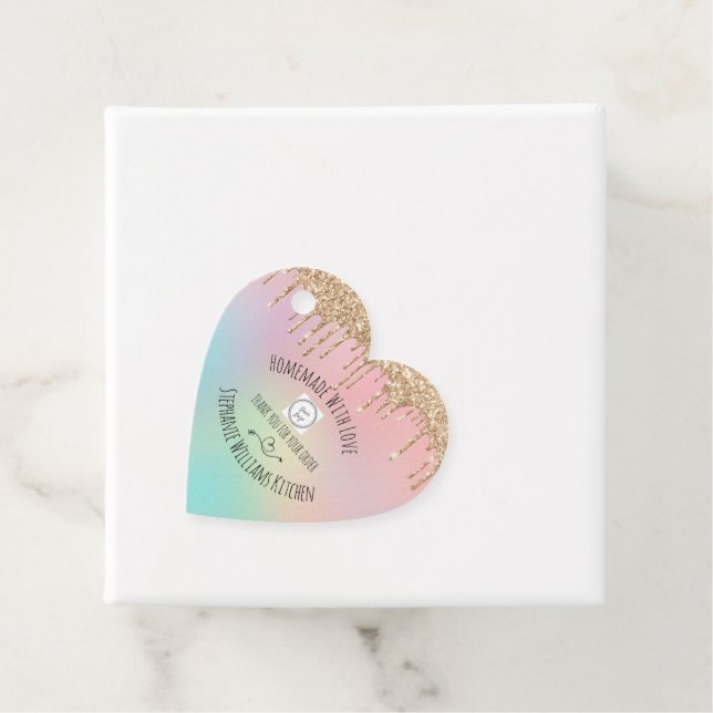 Glitter Made med Kärlek |Tack för din beställning Gåvor Etiketter (På plats)