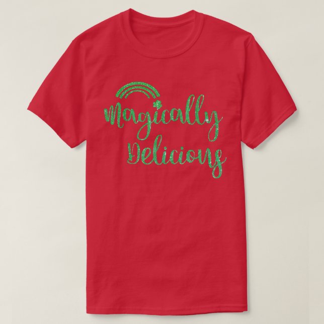 Glitter Magally Delicious Rainbow Shamrock St Pa T Shirt (Design framsida)