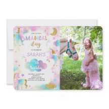 Glitter Magic Unicorn Birthday Photo