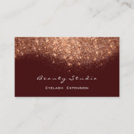 Glitter Makeup Artist Bloggare Lash Copper Burgund Visitkort