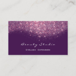 Glitter Makeup Artist Bloggare Lash Lila Rosa Visitkort
