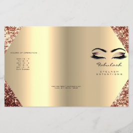 Glitter Makeup Ögon Frans Hår Ros Prislista Flygblad