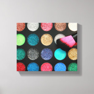 Glitter Makeup Stretched Kanvastryck