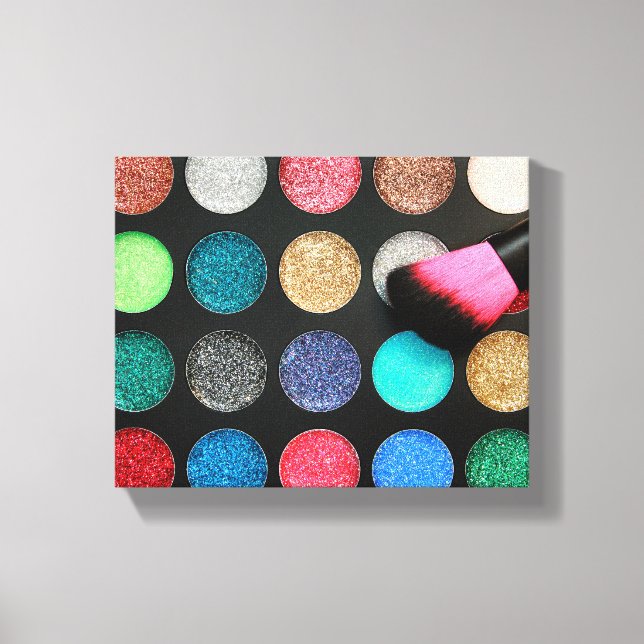 Glitter Makeup Stretched Kanvastryck (Framsida)
