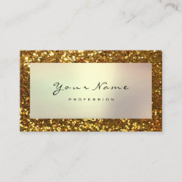Glitter Makeup Stylist Mode Bloggare Violet Guld Visitkort