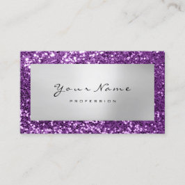 Glitter Makeup Stylist Mode Bloggare Violet Visitkort