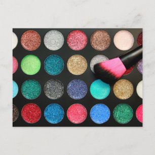 Glitter Makeup-vykort Vykort