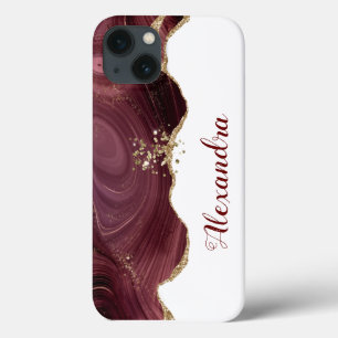 Glitter månburgundi med namn Fodral-Mate iPhon