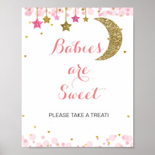 Glitter måne Spädbarn är sötat. Poster