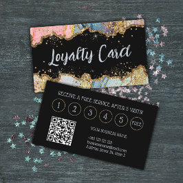 Glitter marble Abstrakt Modern QR-kod Lojalitetskort