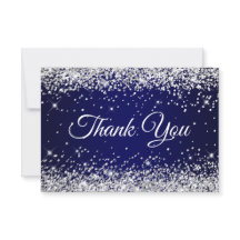 Glitter, marinblått, 40:e födelsedag i silver