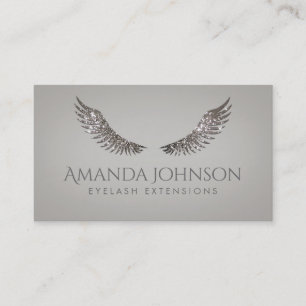 Glitter Mascara Eyelash Extensions Luxurious Card Visitkort