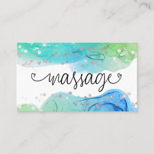*~* Glitter Massage Therapist Hjärtat vid behandl Visitkort